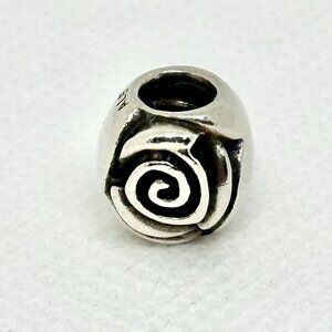 Authentic Pandora Sterling Silver Rose Flower Charm